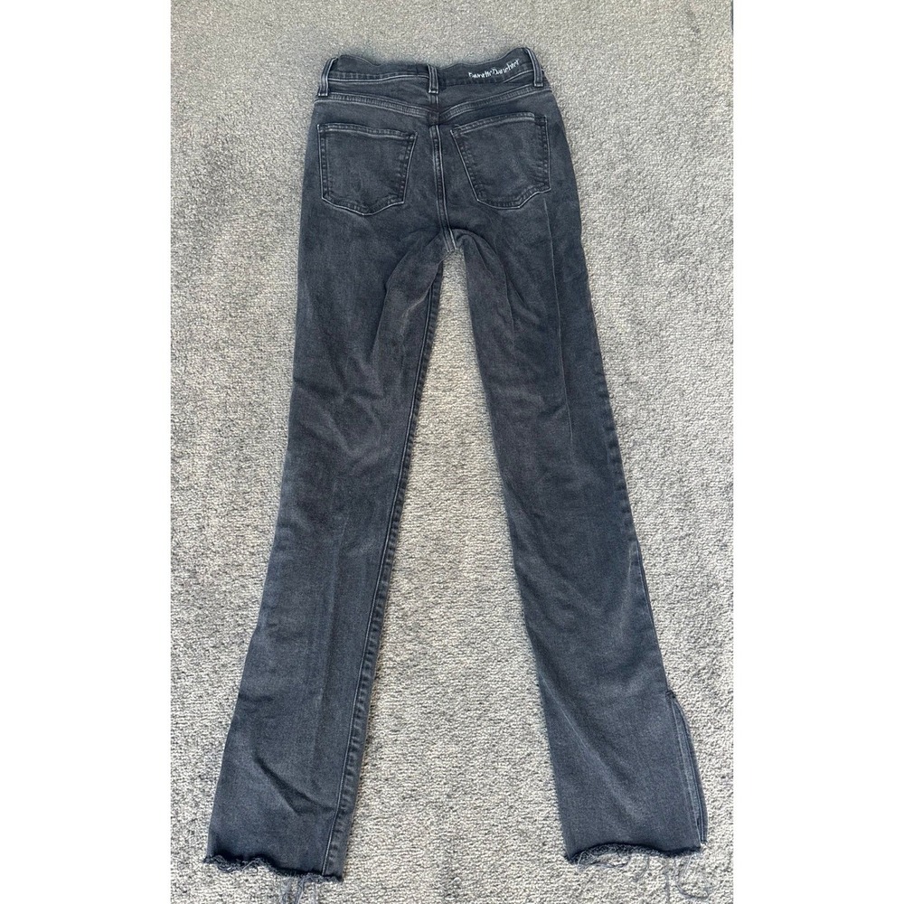 Favorite Daughter The Valentina High Rise Straight Leg Jeans Black Wash Size 25 - Picture 9 of 11